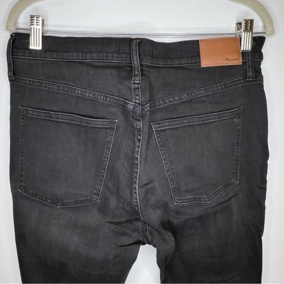 Madewell 9”High Riser Off Black Skinny Jeans Distressed, Size 32 Short NWOT - Picture 8 of 10